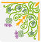 FINGERINSPIRE Thistle Flower Corner Stencil 11.8x11.8inch Reusable Floral Corner Painting Template DIY Craft Plants Corner Decoration Stencil for ...