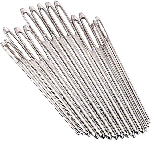 H&S Sewing Needles Set for Beginners and Professionals - 15 Stainless Steel Tapestry Needles for Wool with Big Eye - Large Yarn Darning Needle Set...