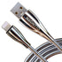 Metal Braided Cord, USB Charging Cable, Stainless Steel, Strong Durable Wire, Tangle Free, Data sync high Speed 3.3ft, Silver Charger Cable...