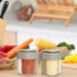 2 Pack 4 in 1 Spice Container Salt and Pepper Shaker Transparent Seasoning Shaker Can Filter Lumps Spice Jars for Home Restaurant Camping Travel C...