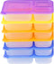 6 Pack - SimpleHouseware Color Reusable 3-Compartment Meal Prep Container Boxes (36 ounces)...