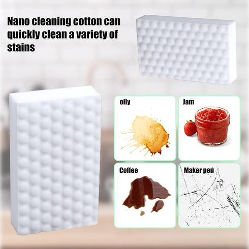 12PCs Magic Cleaning Sponges Eraser, Multi-Surface Scrubber Foam Cleaning Pads, Household Melamine Sponge, No Scratches Foam Cleaner Tool for Bath...