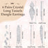 Sureio 6 Pairs Long Earrings Silver Chandelier Tassel Dangle Earrings for Women Wedding Prom Party Jewelry Fringe Rhinestone Earrings Boho Tassel ...
