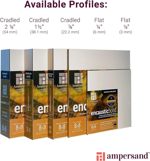 Ampersand Art Supply Wood Painting Panel: Museum Series Encausticbord, 1/8 Inch Depth, 8" x 10"...