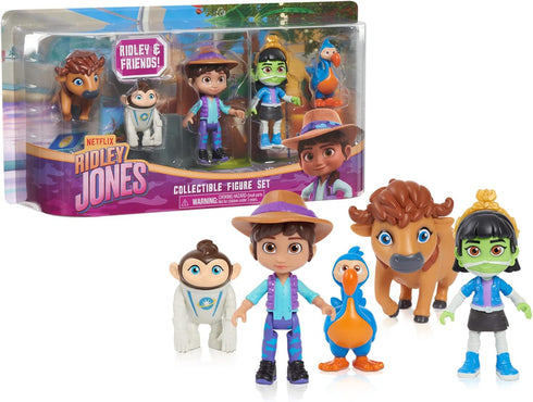Netflix Ridley Jones Collectible Figure Set, 5-Pack of Ridley Jones and Friends Figurines, Kids Toys for Ages 3 Up by Just Play...