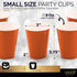 Disposable Paper Cups, 9 oz. Orange Paper Coffee Cups, Strong and Sturdy Coffee Disposable Cups for Party, Wedding, Thanksgiving Day, Christmas, H...