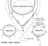 2 Pieces Silver Star Necklace Y2K Jewelry Set Grunge Necklace Kawaii Cute Necklaces Aesthetic Vintage Emo Jewelry...