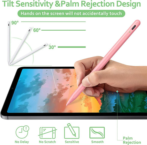 Stylus Pen for iPad 2018-2023, Magnetic Pen for Ipad, Apple Pen,Tilt Sensor & Palm Rejection,Compatible with iPad 6-10,iPad Mini 5/6,iPad Air 3-5,...