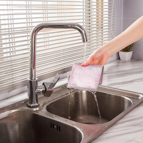9pcs Wire Dishcloth, Multipurpose Wire Dishwashing Rags Cleaning Rags Dishcloths for Kitchen Non Scratch Dish Rags for Dishes Sink Cookware Counte...