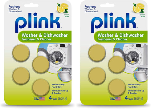 Plink Washer and Dishwasher Freshener and Cleaner, Prevents Residue, Removes Odors in Kitchen and Laundry Room Appliances, Septic-Friendly, Fresh ...