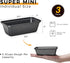 HONGBAKE Mini Loaf Pan for Baking Bread, 6 x 3.3 x 2 In Nonstick Small Banana Bread Tins Set of 3, Tiny Carbon Steel Meatloaf Pan - Dark Grey...