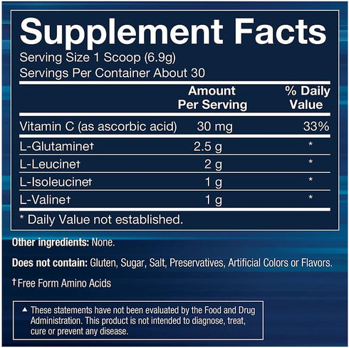 BODYTECH BCAA + Glutamine Powder Unflavored, Supports Muscle Recovery, Endurance, Post-Workout Repair, Hydration, Immune Health, and Lean Muscle G...