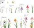 Decalmile Garden Flower Window Clings - Double Sided Iris Floral Spring Easter Window Decals & Stickers for Mom...