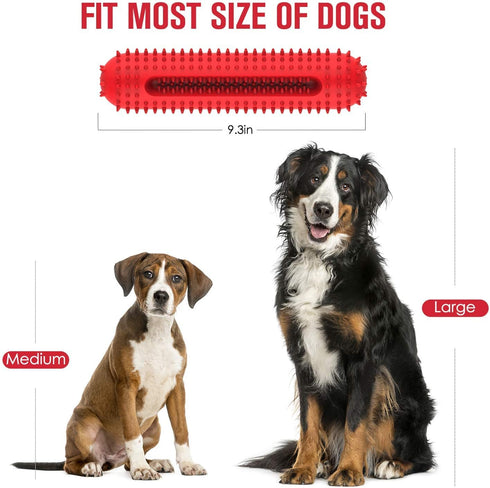 petizer Dog Squeaky Toys for Aggressive Chewers, Tough Toothbrush Dog Chew Toy, Nearly Indestructible Rubber Toys for Pet Training, Teeth Cleaning...