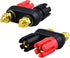 onelinkmore 2-Way Banana Plug Jack Socket Binding Post Video Speaker Terminal Connectors Dual Insulated Terminal Binding Post 4mm Banana Plug Fema...