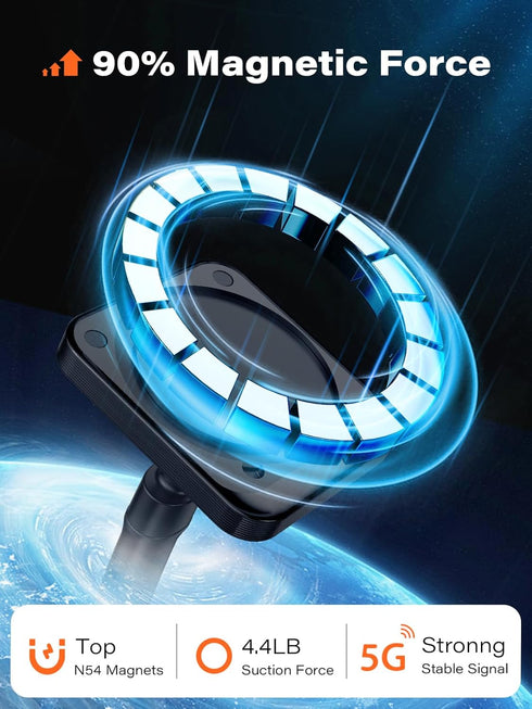 APPS2Car for MagSafe Car Mount, Hands Free Car Magnet Phone Mount, 360° Rotation Magnetic Car Mount for Cell Phone, Magnet Phone Holder for Car Co...