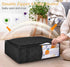 MISSLO Bed Sheet Organizers and Storage Queen/King Size Sheet Folder 4 Pack Linen Closet Organizer with Clear Window Blanket Storage Bags for Beds...