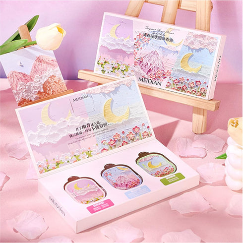 3PCS Solid Balm Sets Solid Perfume Portable Pocket Balm Perfume Perfect for Travel Use Natural Fragrance Perfume for Men and Women (Set B)...