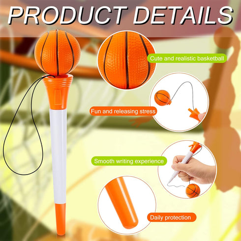Leinuosen Funny Pens for Kids Basketball Gel Ink Pens Sports Pens Bulk Novelty Pens for Boys Baseball Football Tennis Soccer Party Favors Writing ...