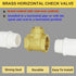 3/4" Swing Brass Check Valve DN20, 3/4 Female Thread Horizontal One Way Check Valve, Oil Water Fuel Gas Air Check Valve to Prevent Water Backflow ...