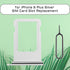 for iPhone 8 Plus Silver SIM Card Slot Replacement Single SIM Version 8Plus Single Card Tray Holder Adapter with Waterproof Rubber Ring Card Remov...