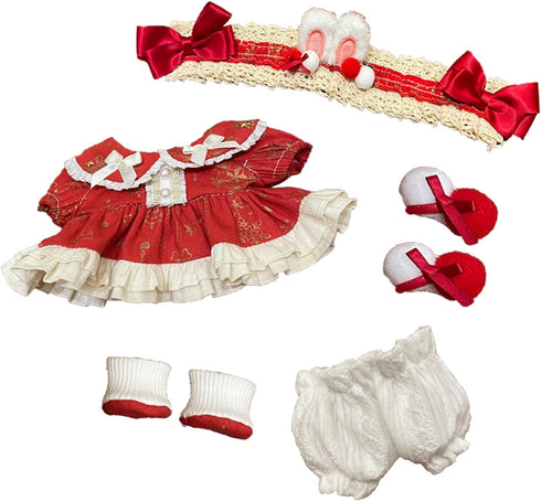 Plush Doll Clothing Anime Character Costumes Adorable 20cm Plush Doll Clothing Set Anime Plush Doll Suitable for Plush Toys Gift for Girl (for 8in...