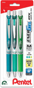 EnerGel RTX Retractable Liquid Gel Pen, 0.7mm, Chill Hue, Turquoise, Green, and Lime Green Ink, Pack of 3 Pens (BL77CHIBP3M)...
