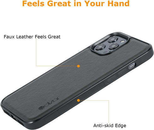 molzar GripBig Series for iPhone 12 Pro Max Case, Built-in Metal Plate for Magnetic Mount, Works with Qi-Certified Chargers, Compatible with iPhon...