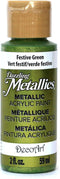 DecoArt Dazzling Metallics 2-Ounce Festive Green Acrylic Paint...