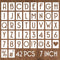 7 Inch Letter Stencils and Numbers, 42 Pcs Alphabet Drawing Stencils, Reusable Plastic Craft Templates for Painting on Wood, Wall, Fabric, Rock, S...