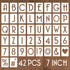 7 Inch Letter Stencils and Numbers, 42 Pcs Alphabet Drawing Stencils, Reusable Plastic Craft Templates for Painting on Wood, Wall, Fabric, Rock, S...