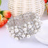 EVER FAITH Women's Crystal Simulated Pearl Stunning Bridal Wedding Hollow Elastic Stretch Bracelet...