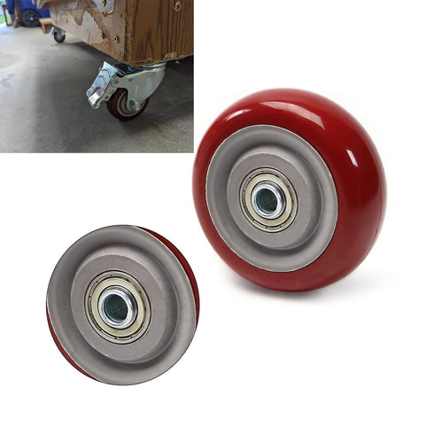 2.5 Inch Caster Wheels Heavy Duty Lockable Bearing Plate 4 PCS Shelf Replacement for Platform Trucks Cart Furniture Workbench up to 220LBS/100KG...