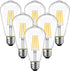 ANWIO Dimmable Vintage LED Edison Bulbs, 5W, Equivalent 60W, 500lm, Warm White Light 2700K, 80+ CRI, ST21 Antique LED Filament Bulbs, E26 Medium B...
