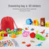 Montessori Educational Wooden Lacing Beads Toys for Toddler 3 4 5 Year Old, Farm Animals Fruits Vegetables Threading Toys Preschool Stringing Fine...
