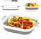 Collapsible Cutting Board,HI NINGER Camping cutting board with knife,Multifunctional Kitchen Vegetable Washing Basket Silicone Dish Tub for Campin...