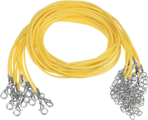 10pcs Waxed Necklace Cord Bulk, 23 Inches and 1.5mm Dia Necklace String Rope with Clasp for Pendants, Bracelets, Necklaces, Jewelry Making Beading...