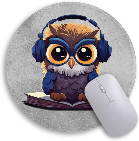 Cute Owl Mouse Pad, Funny Small Mouse Pads for Desk, Round Mousepad for Wireless Mouse Gaming Work Laptop, Mini Travel Computer Mouse Mat, Home De...