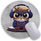 Cute Owl Mouse Pad, Funny Small Mouse Pads for Desk, Round Mousepad for Wireless Mouse Gaming Work Laptop, Mini Travel Computer Mouse Mat, Home De...