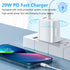 20W USB C Charger Block, Bangfun Dual Port PD 20 Watt Fast Charger Block+ Quick Fast Charge 3.0 Type C Charging Block Compatible iPhone 16/15/14/1...