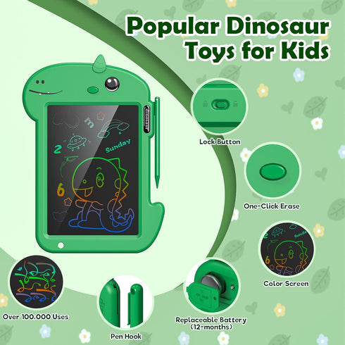 LCD Writing Tablet for Kids 8.8 Inch Toddler Toys for 3 4 5 6 7 8 Year Old Boys Girls Toys Drawing Pad Dinosaur Toys for Kids Doodle Board Drawing...