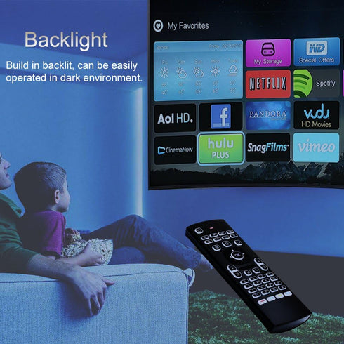 MX3 Air Remote Mouse,2.4G Multifunctional Backlit Remote Control, Mini Wireless Keyboard & Infrared Remote Control Learning for Android TV Box,HTP...