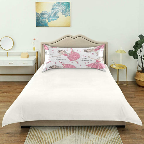 AUUXVA Girl Satin Pillowcase for Hair and Skin, Queen Size Ballet Ballerina Princess Pillow Sham with Envelope Closure Decorative Pillow Cover for...