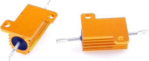 25 Watt 200 Ohm 5% Wirewound Resistor Electronic Aluminium Shell Resistor Gold (Pack of 2)...