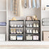 4 Tier Small Shoe Rack, Narrow Stackable Kids Toddler Adult Shoe Storage Organizer Shelf for Closet Floor Entryway Bedroom, Space Saver Shoe Rack ...
