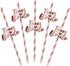 Boao 48 Pcs Paper Team Bride Straw Rose Gold Hen Party Paper Drinking Straws Bridal Shower Hen Party Accessories for Wedding Bachelorette Favors...