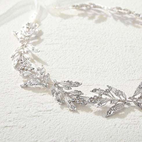 SWEETV Flower Girl Headpiece for Wedding Headband Silver Princess Hair Accessories Little Girls Toddler Kids Crystal Hair Bands for First Communio...
