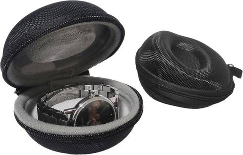 Pack of 2 Watch Travel Case Portable Watch Box Single Storage Box for Wristwatches & Smart Watches up to 50mm...