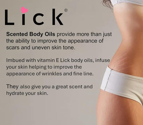 LICK Watermelon Scented Body Oil - Vitamin E Infused, Moisturizing and Hydrating After Shower Body Oil, Antioxidant Protection, Soothing Aromather...