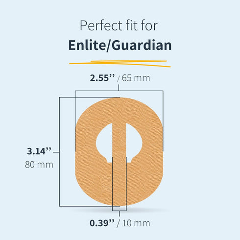 10 x Enlite/Guardian Adhesive Patch, Last Up to 14 Days, Sweat & Waterpoof, CGM, Glucose Monitor Protection, Beige...